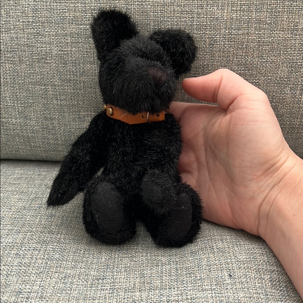 Small Boyds Bears Black Plush Bear with Brown Collar